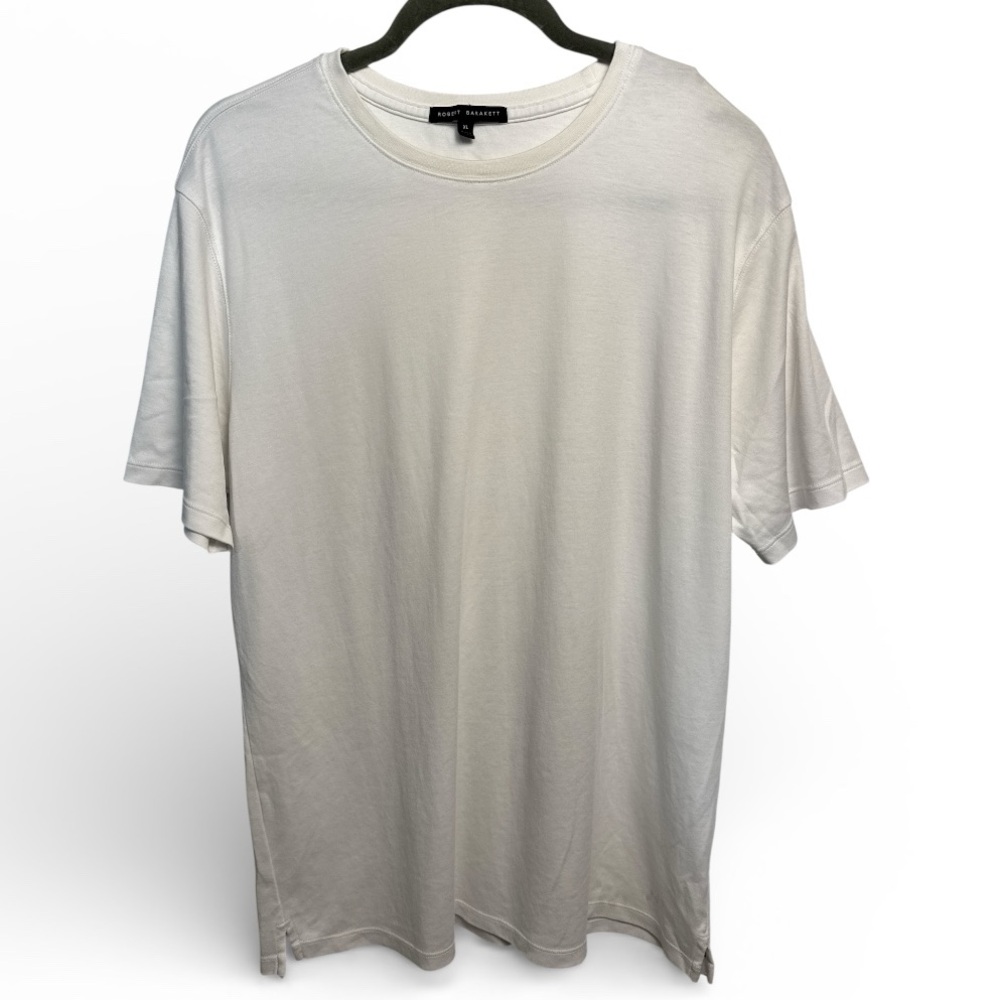 Robert Barakett White Luxury Pima Cotton Crewneck T-Shirt XL